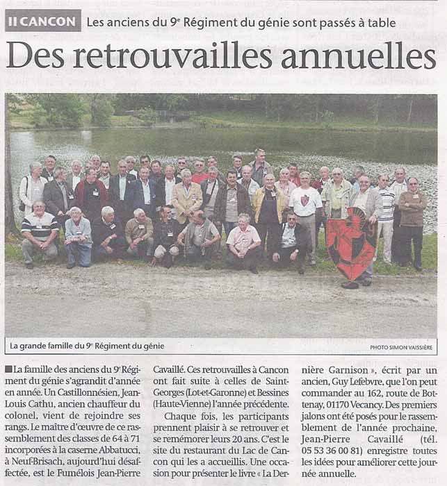 Article du journal Sud-Ouest